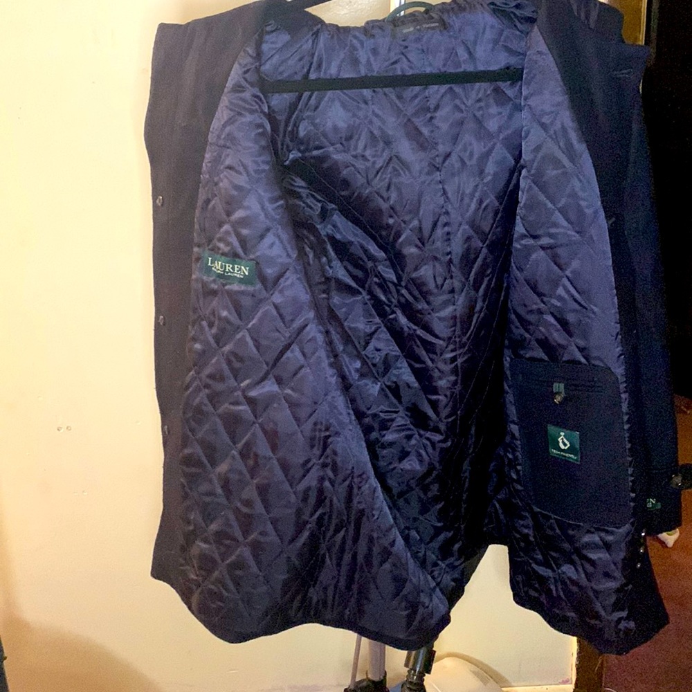 Ralph Lauren navy blue pea coat